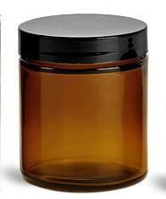 Straight-sided Amber Glass Short Jar with Teflon-lined Cap