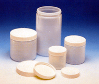 Straight-sided HDPE Wide-mouth Jars with Foam-lined Caps