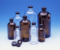 Clear and Amber Glass Bottles with Open-top Septum Caps